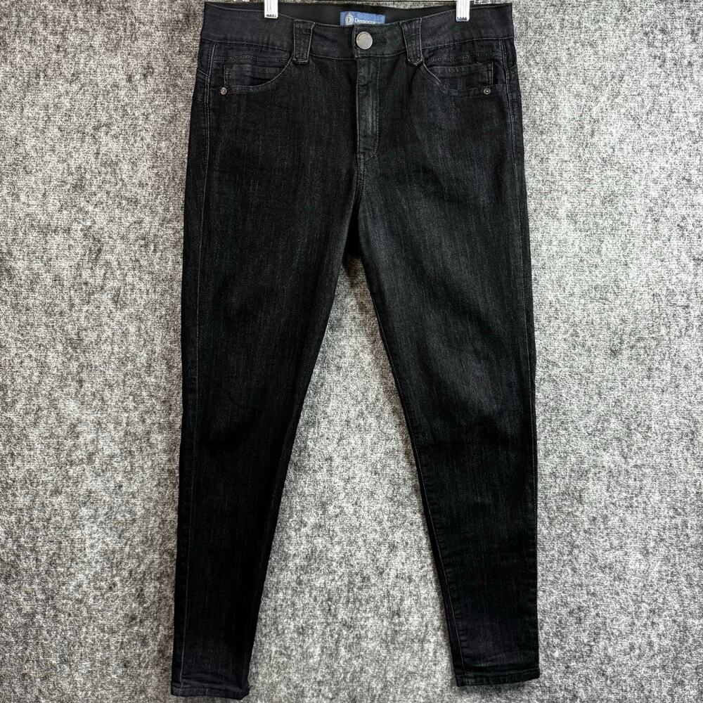 Democracy "Ab" solution Skinny Jeans Women's Size 12 Black Stretch Denim‎